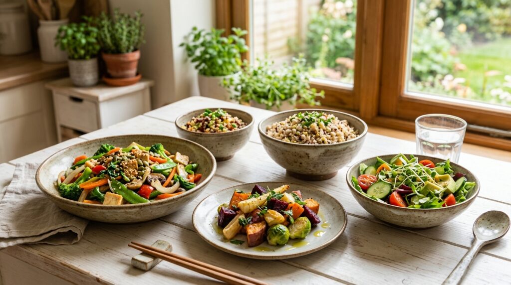 無添加食材を使った宅食のおかず、ナチュラルな盛り付け